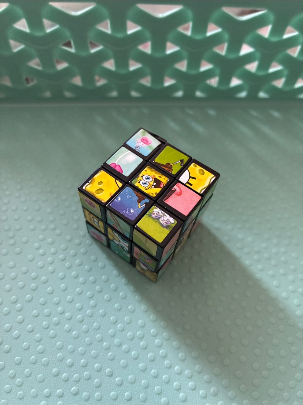 Y2K SpongeBob Squarepants 3x3 Mini Rubik’s Puzzle Cube - Patrick Sandy Jellyfish